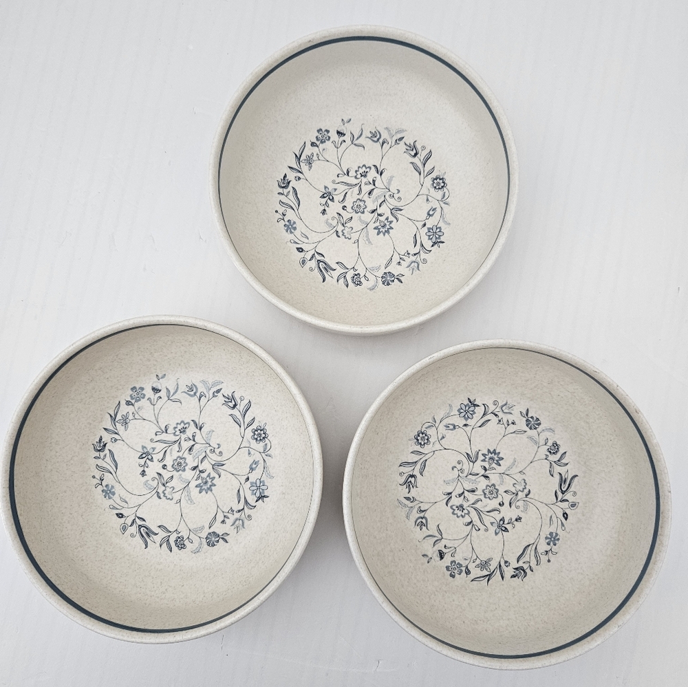 Lenox Temper-Ware Blue Breeze Coupe Cereal Bowls Set of 3
